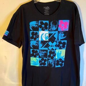 Quicksilver XL Slim Fit Black T-shirt W Skull Logo